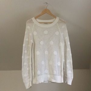 MADEWELL WALLACE Cream Open Weave Dot Sweater